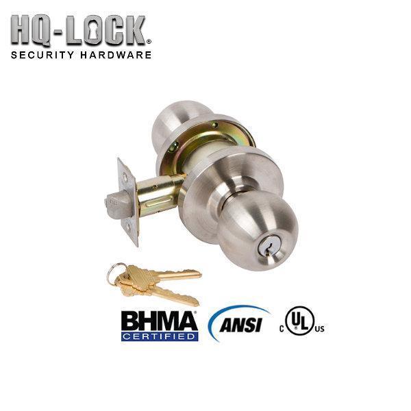 Hq Lock HQ LOCK: 4374 Knob Lock Storeroom US26D SC4 - Silver HQL-4374-26D-SC4